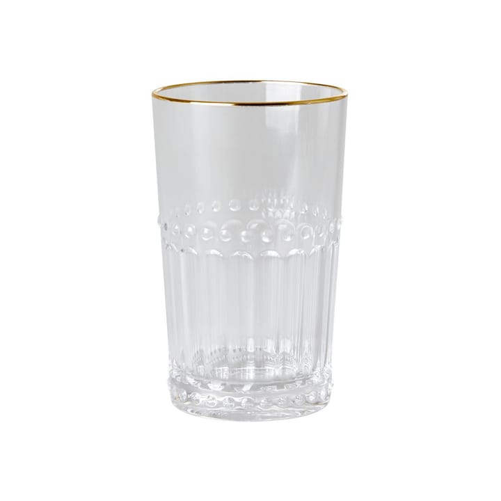 Rice glass akryl 43 cl - Clear-gold edge - RICE