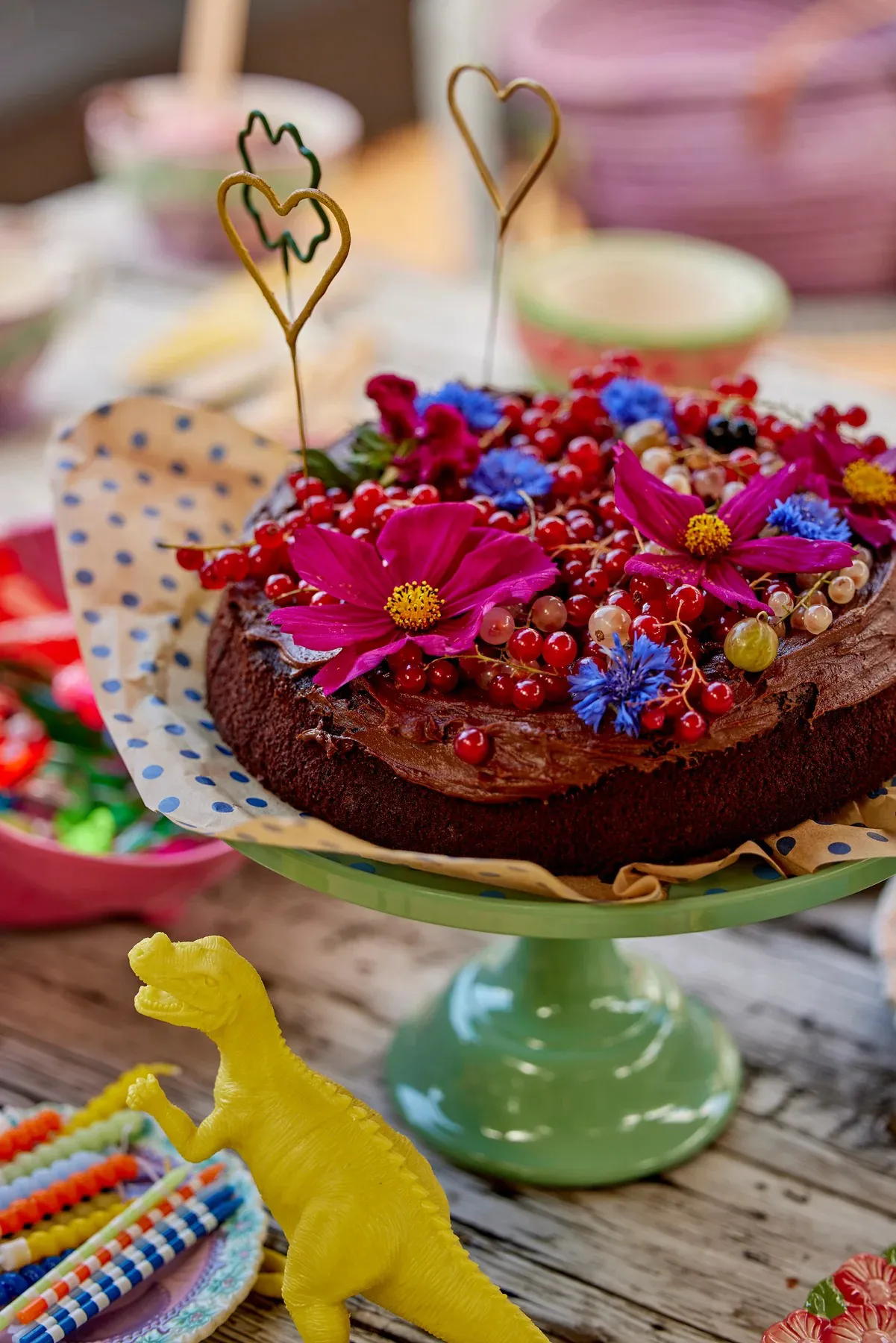 Rice kakefat Ø 30 cm, Dots-green RICE