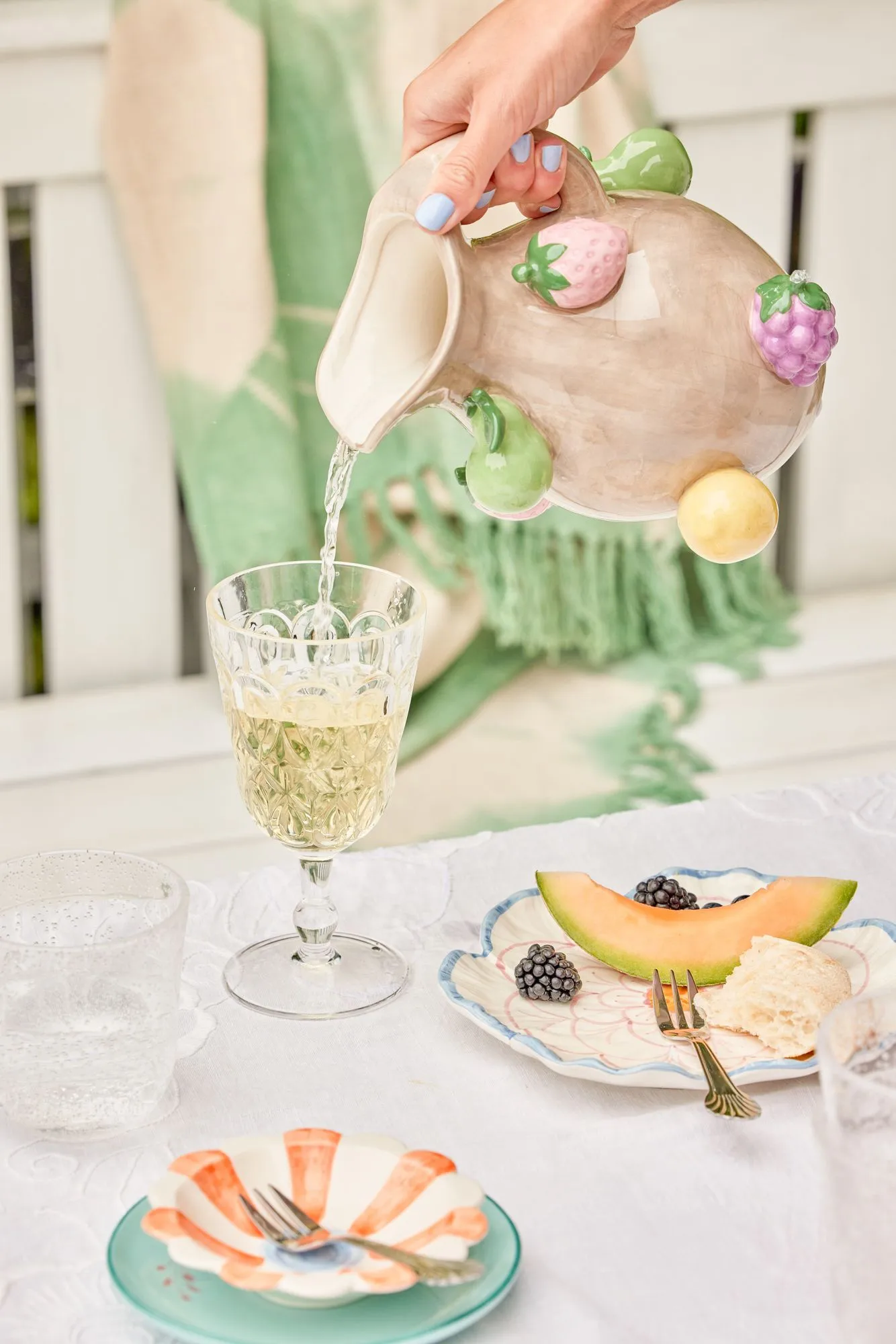 Rice keramikkvase 25 cm, Embossed fruits RICE