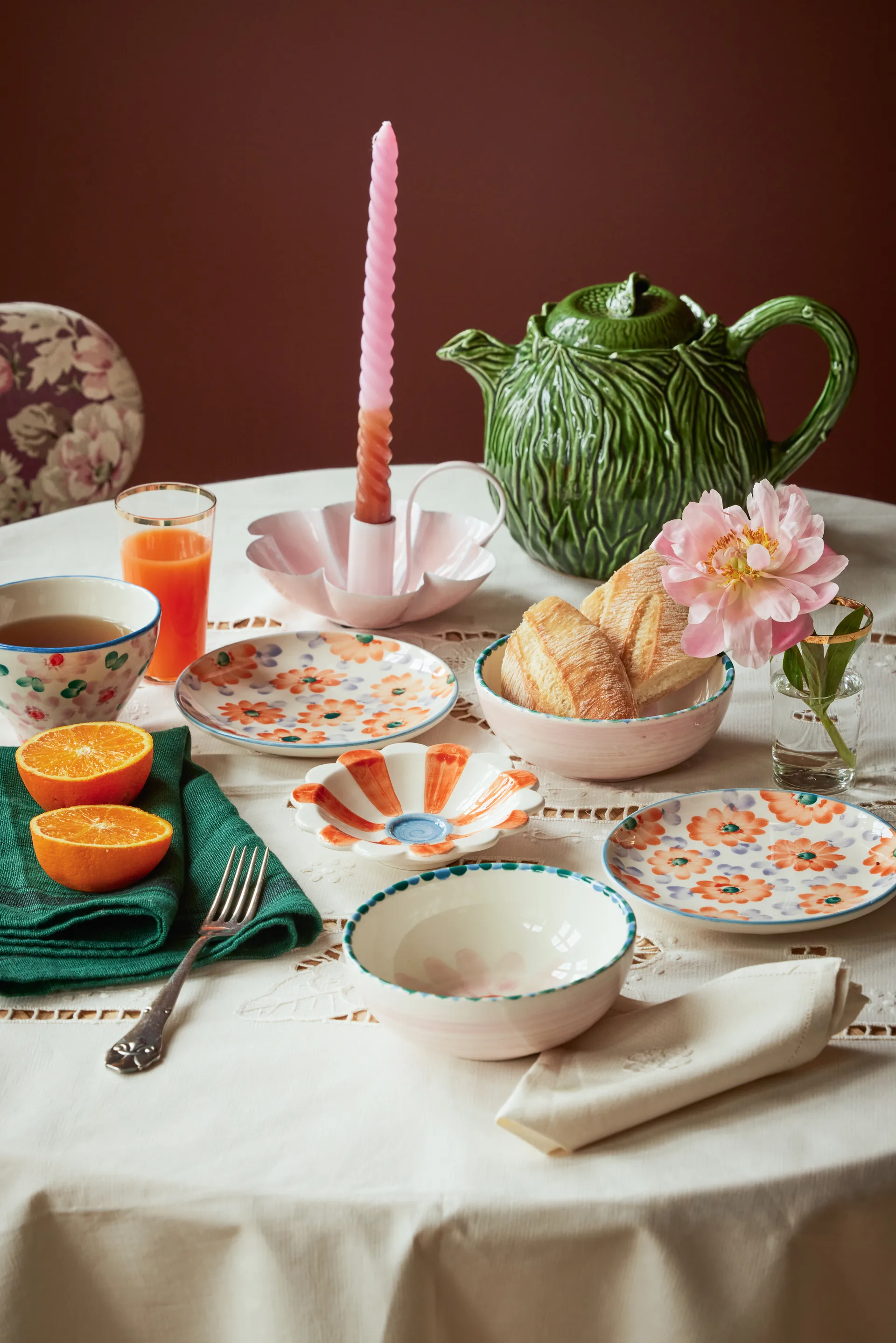 Rice keramisk tekanne 1,6 L, Embossed kale design RICE