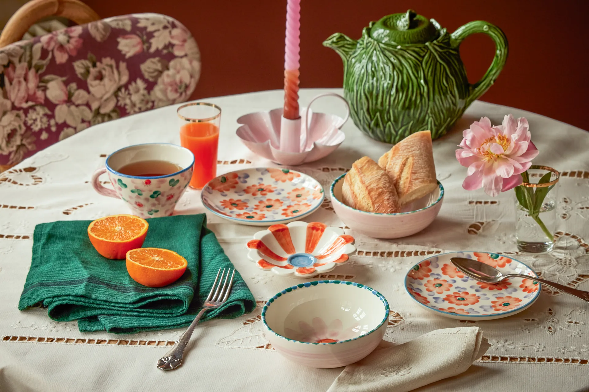 Rice keramisk tekanne 1,6 L, Embossed kale design RICE