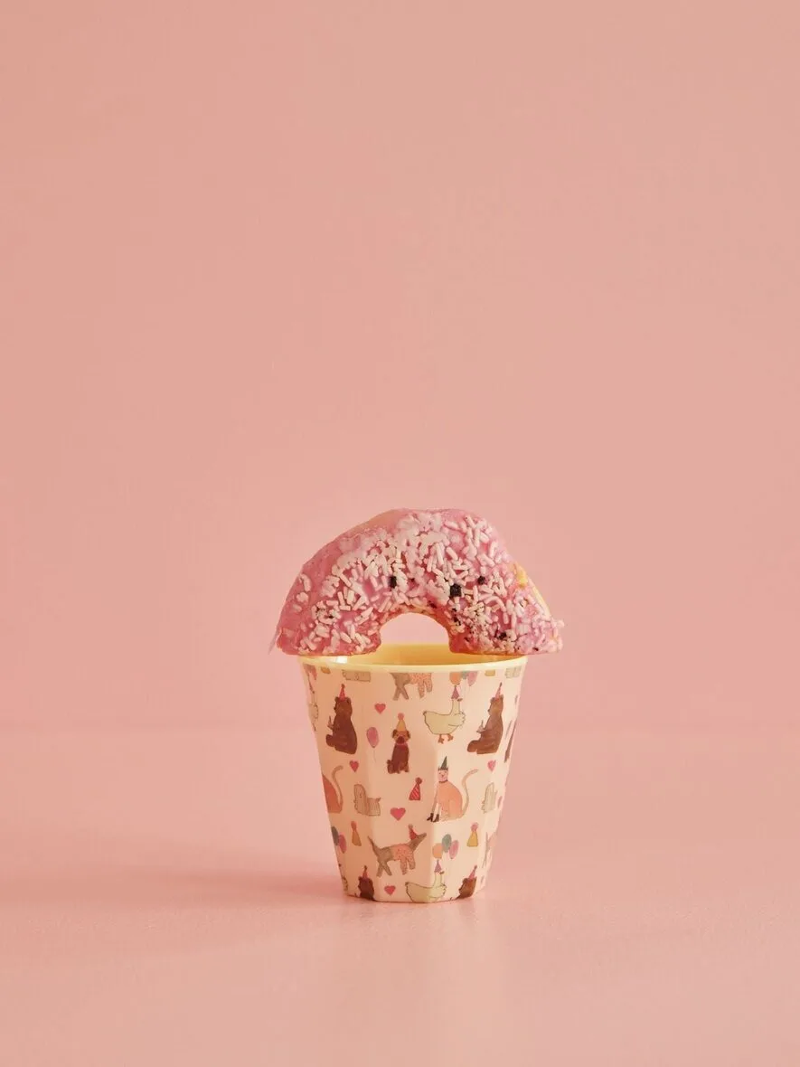 Rice melaminkopp small 20 cl, Animal print-lavender RICE