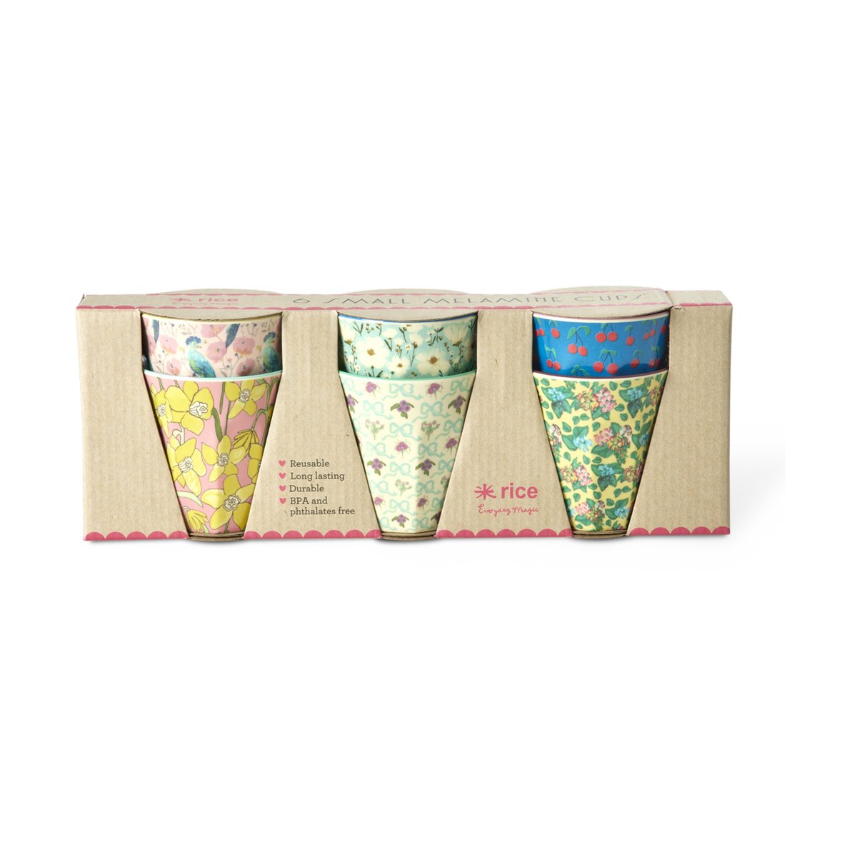 Rice - Melamine Cups with Show Your True Colors Prints - Small - 160 ml