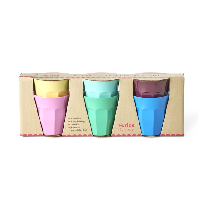 Rice melaminkopp small 6-pk - Show youre true colors - RICE
