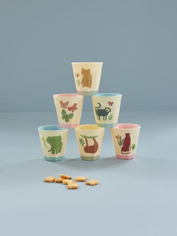 Rice melaminkopp small 6-pk - Sweet Jungle  - RICE