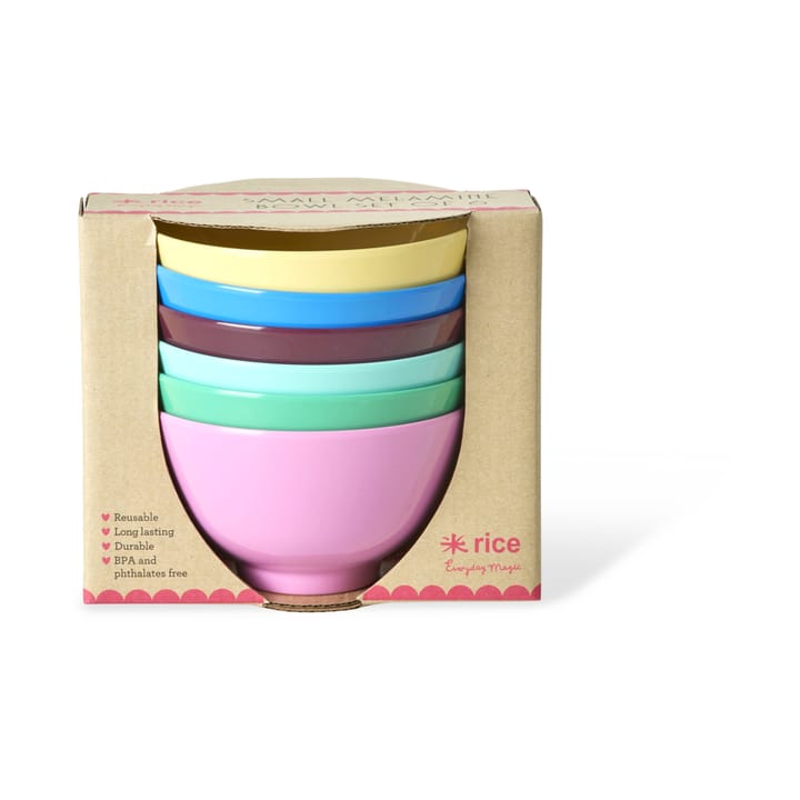 Rice melaminskål small 30 cl 6-pk - Show youre true colors - RICE
