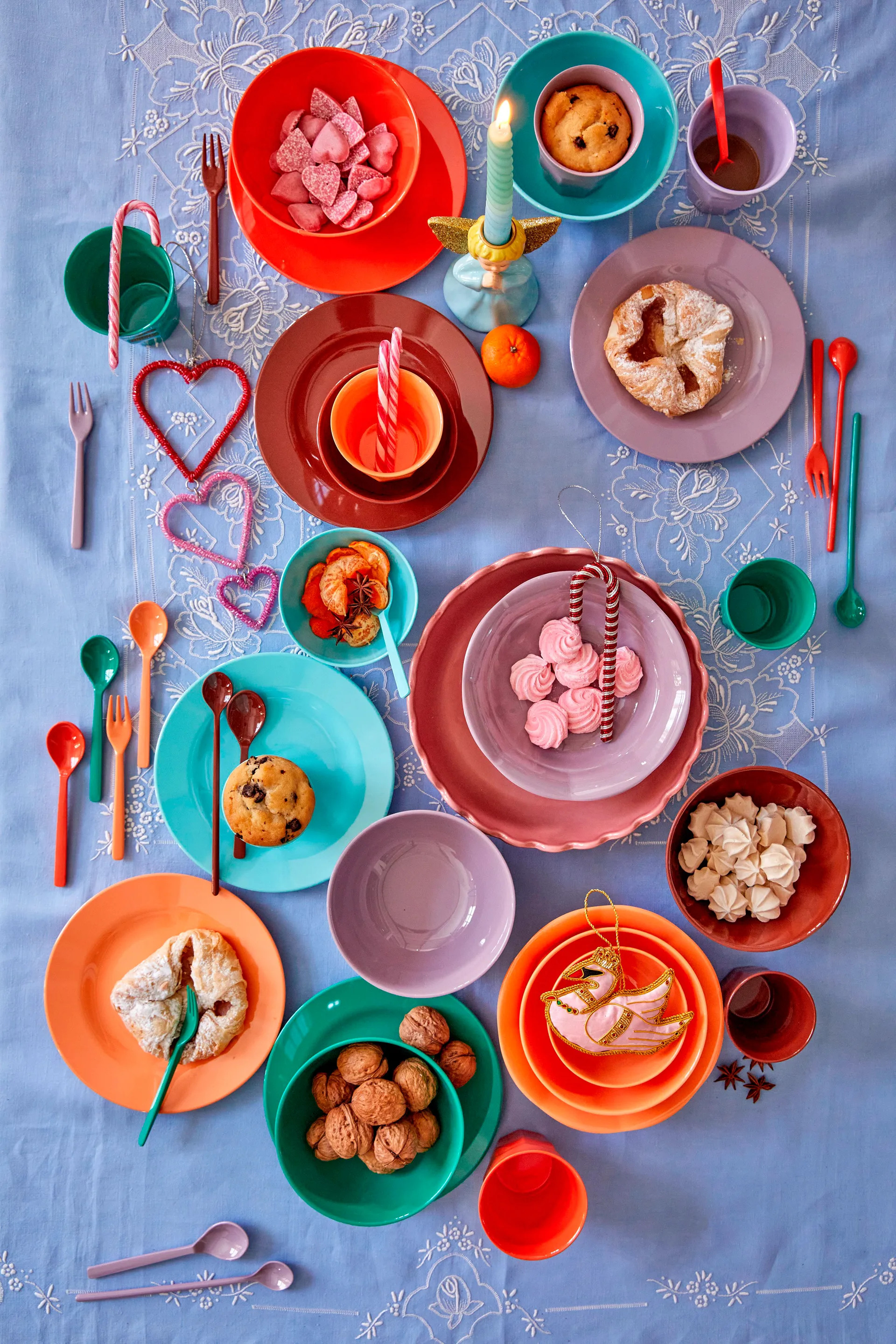 Rice melamintallerken 20 cm 6-pack, Disco ball-colors RICE