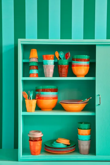 Rice melamintallerken 20 cm 6-pack - Disco ball-colors - RICE