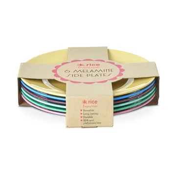 Rice melamintallerken Ø21 cm 6-pk - Show youre true colors - RICE