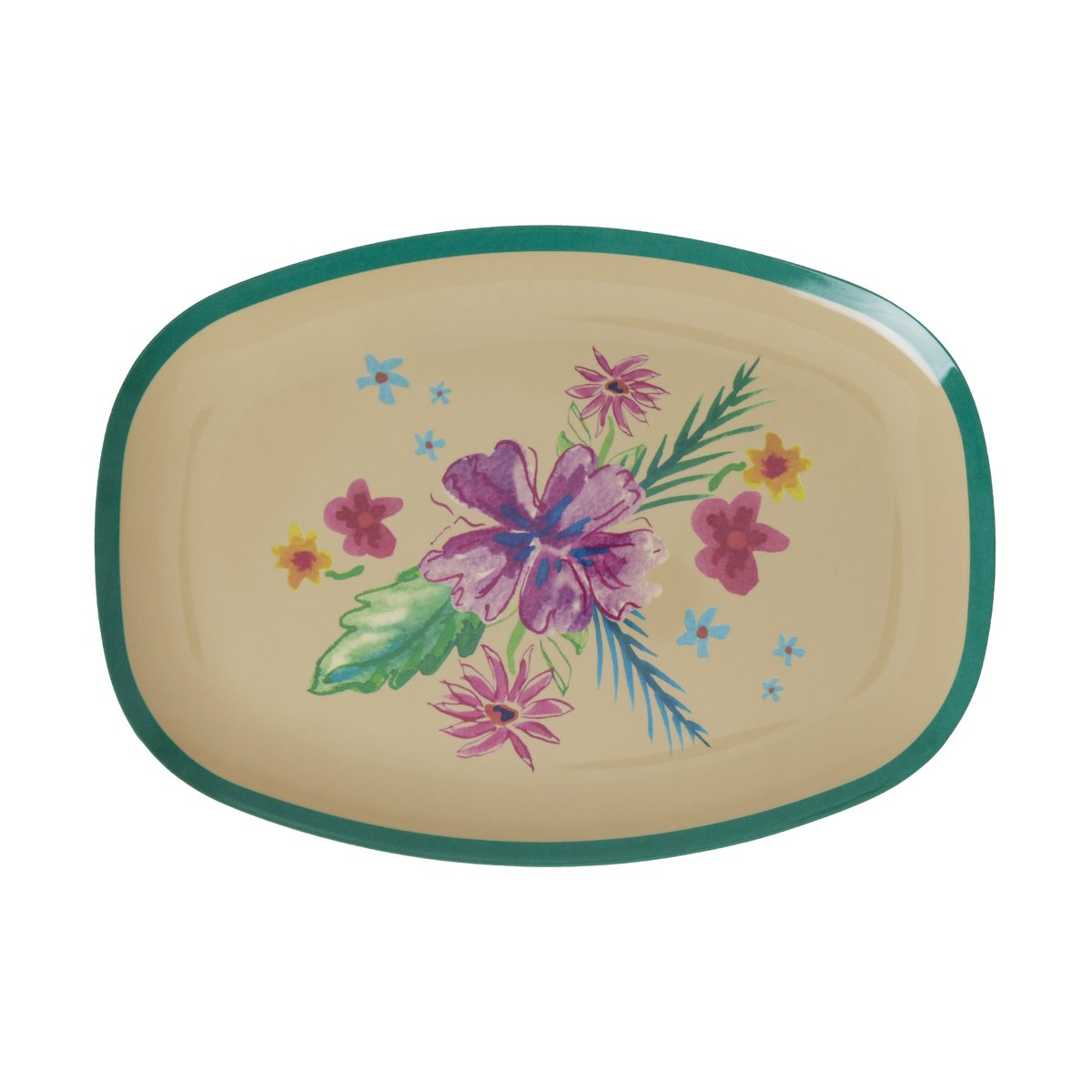 RICE Rice melamintallerken 22x30 cm Arda bloom
