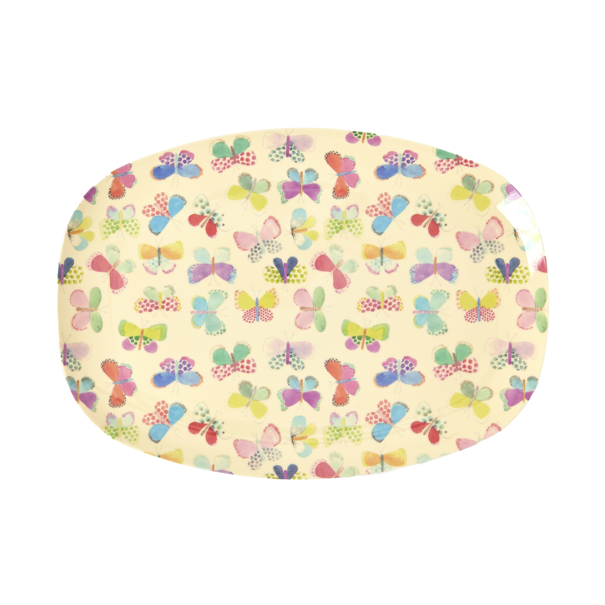 RICE Rice melamintallerken 22x30 cm Butterfly