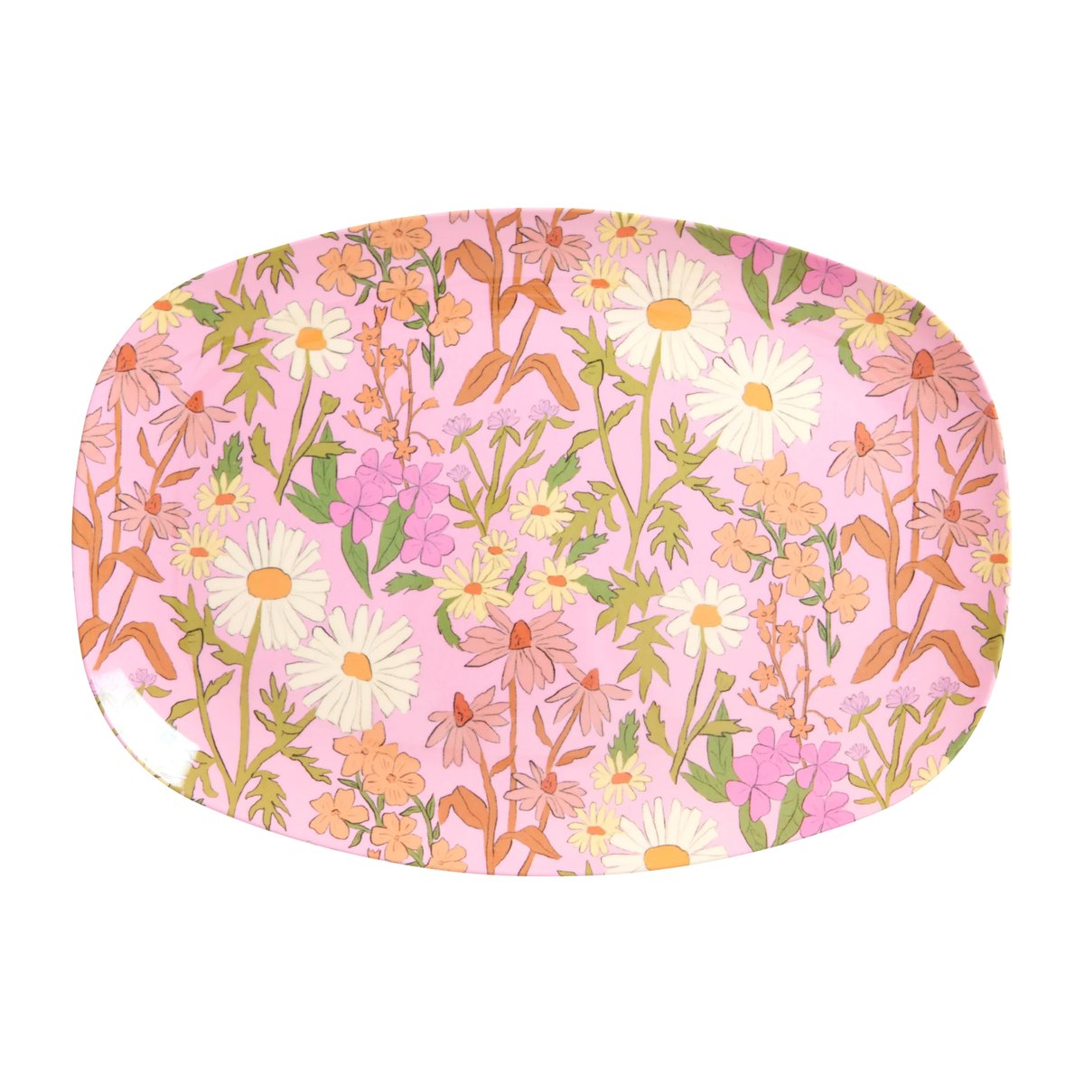 RICE Rice melamintallerken 22x30 cm Daisy dearest
