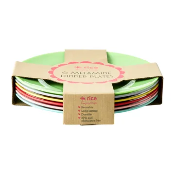 Rice melamintallerken Ø 26 cm 6 deler - Yippie yippie yeah - RICE