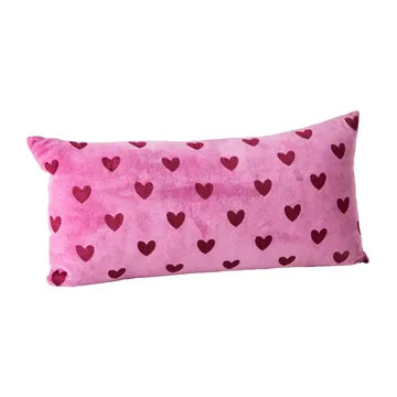 Rice pute med hjerter 30x60 cm - Purple-maroon - RICE