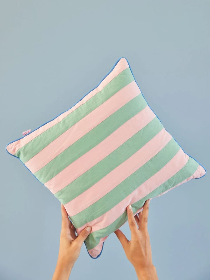 Rice pute stripete 40 x 40 cm, Pink-green RICE