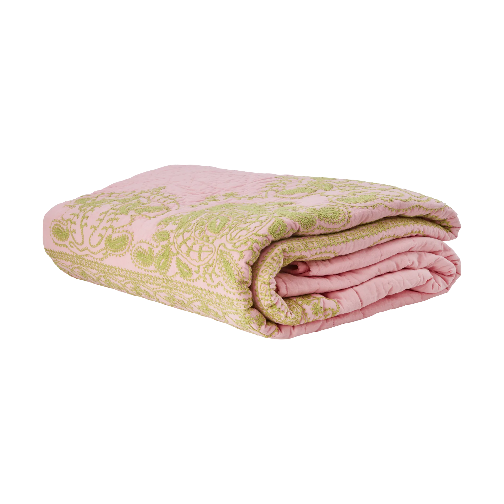 Rice quiltet sengeteppe 225x225 cm, Soft pink RICE