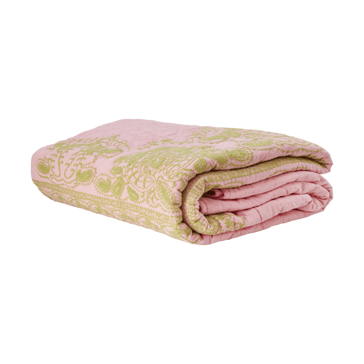 Rice quiltet sengeteppe 225x225 cm - Soft pink - RICE