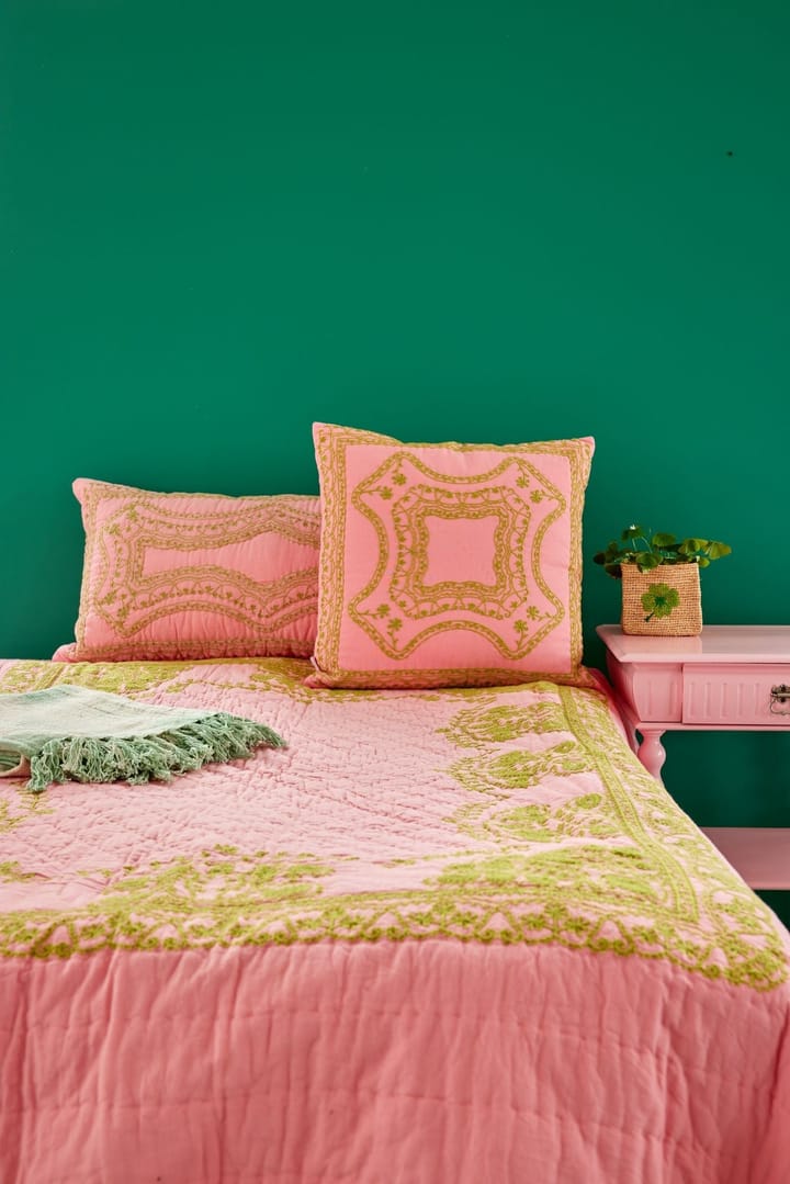 Rice quiltet sengeteppe 225x225 cm, Soft pink RICE