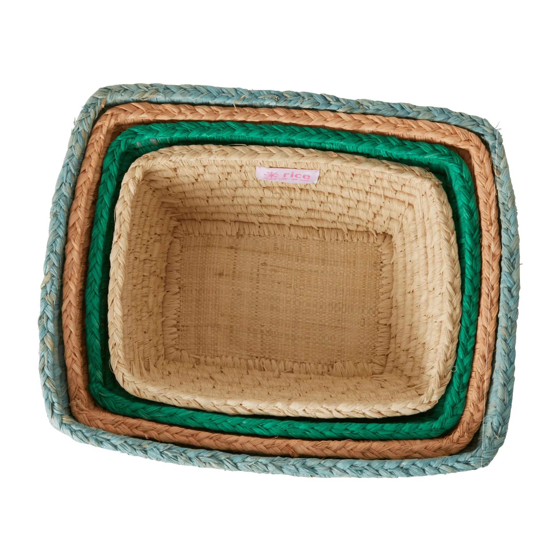 Rice raffia brødkurv 4 deler, Disco ball RICE