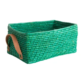 Rice raffia oppbevaringskurv 24x34 cm - Grønn - RICE