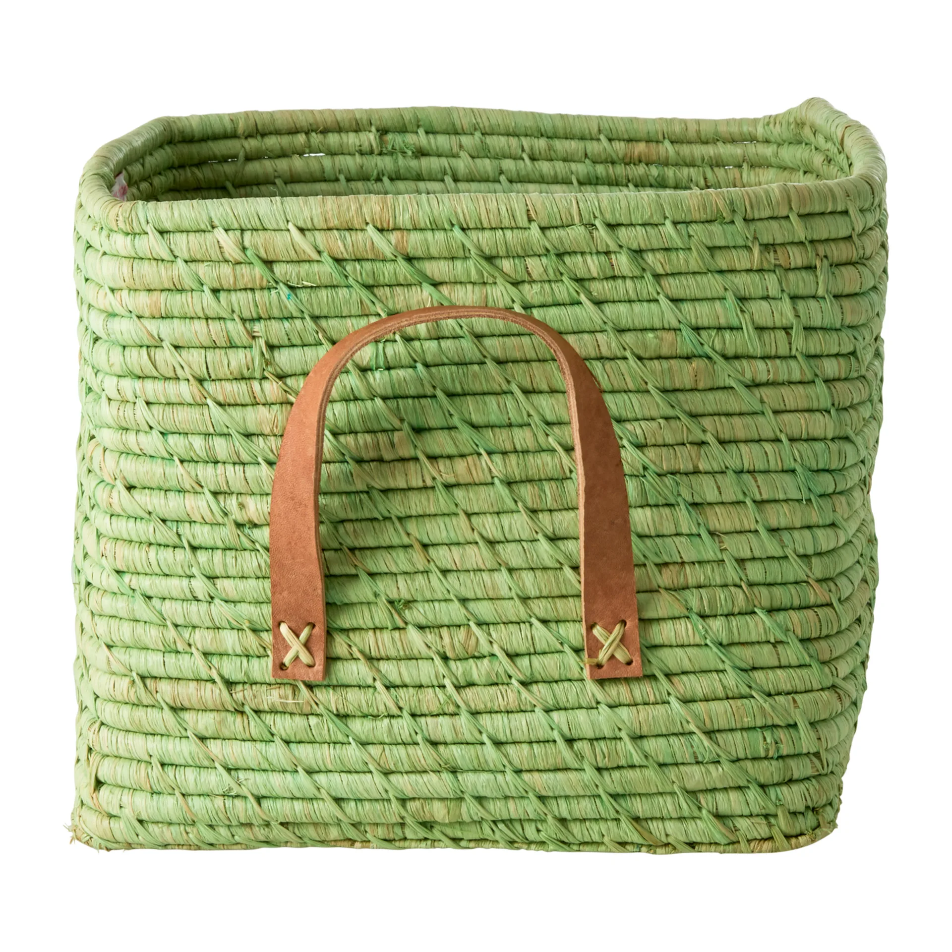 Rice raffia oppbevaringskurv, Soft green RICE