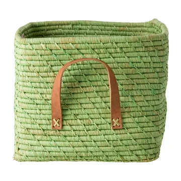 Rice raffia oppbevaringskurv - Soft green - RICE