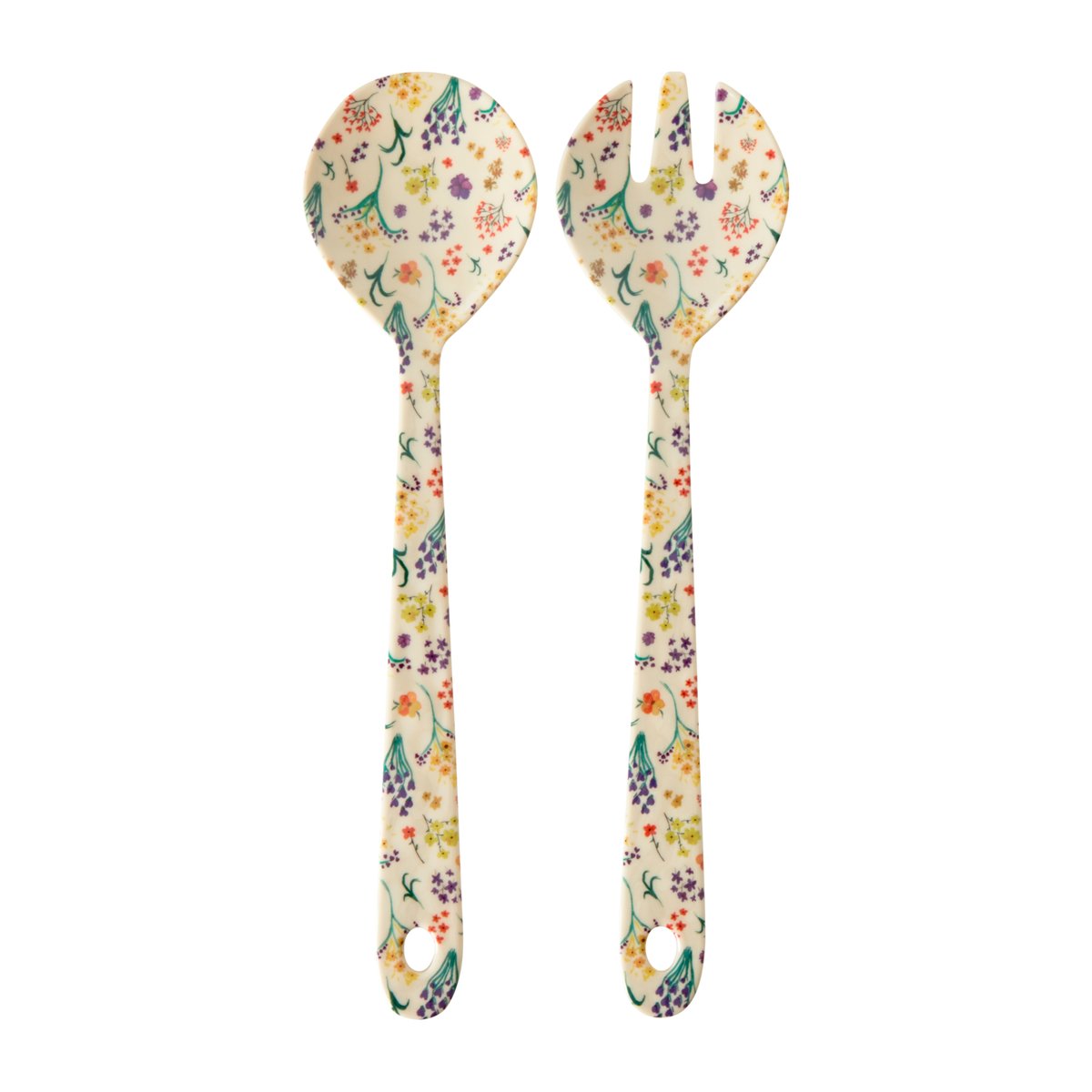 Rice salatbestikk melamin 2 deler Wild flowers | Skandinavisk Design | Salatbestikk | Multi