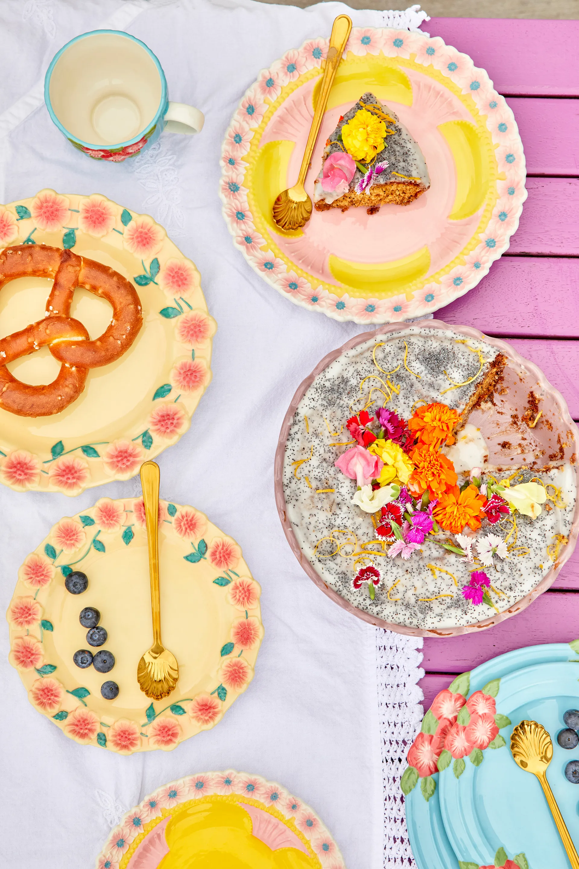 Rice Seashell latteskje 19 cm 4-pakning, Gold RICE