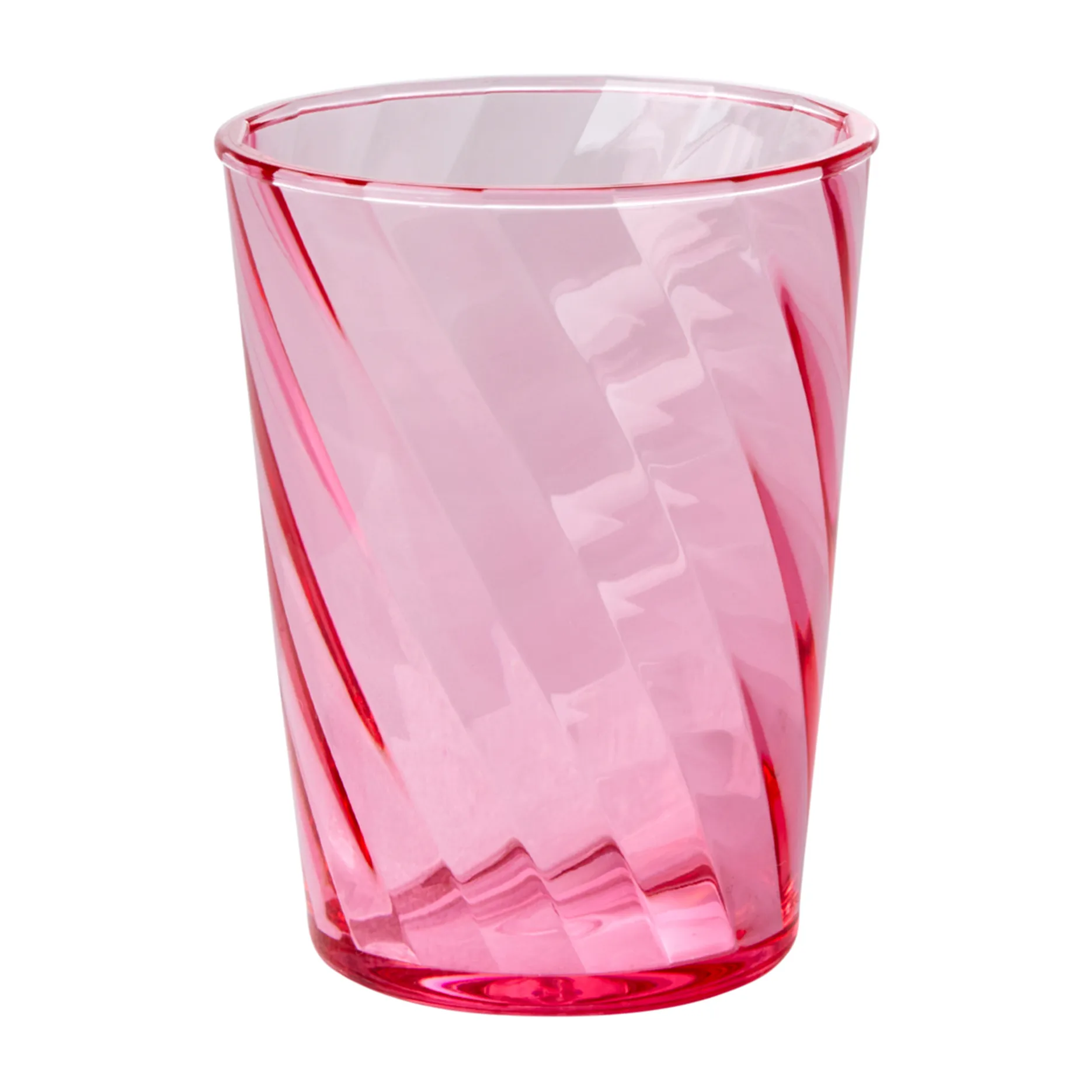Rice Twisted Swirl drikkeglass akryl 34 cl, Pink RICE