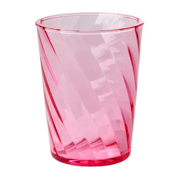 Rice Twisted Swirl drikkeglass akryl 34 cl - Pink - RICE