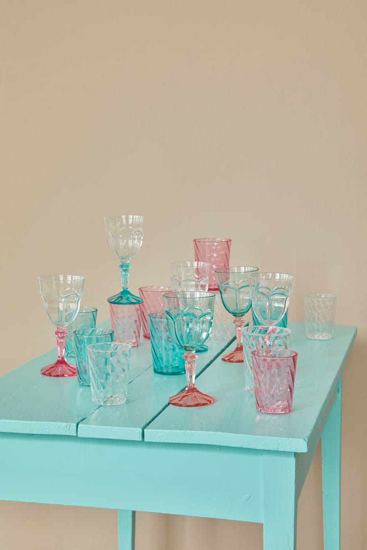 Rice Two Tone vinglass akryl 26,6 cl, Clear-mint RICE