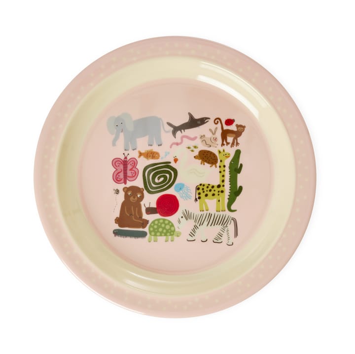 Rice Wildlife lunsjtallerken Ø22 cm - Pink - RICE