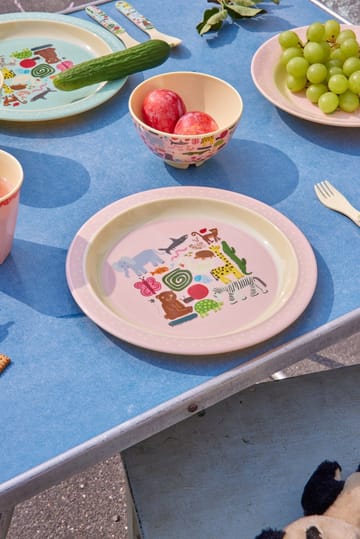 Rice Wildlife lunsjtallerken Ø22 cm - Pink - RICE