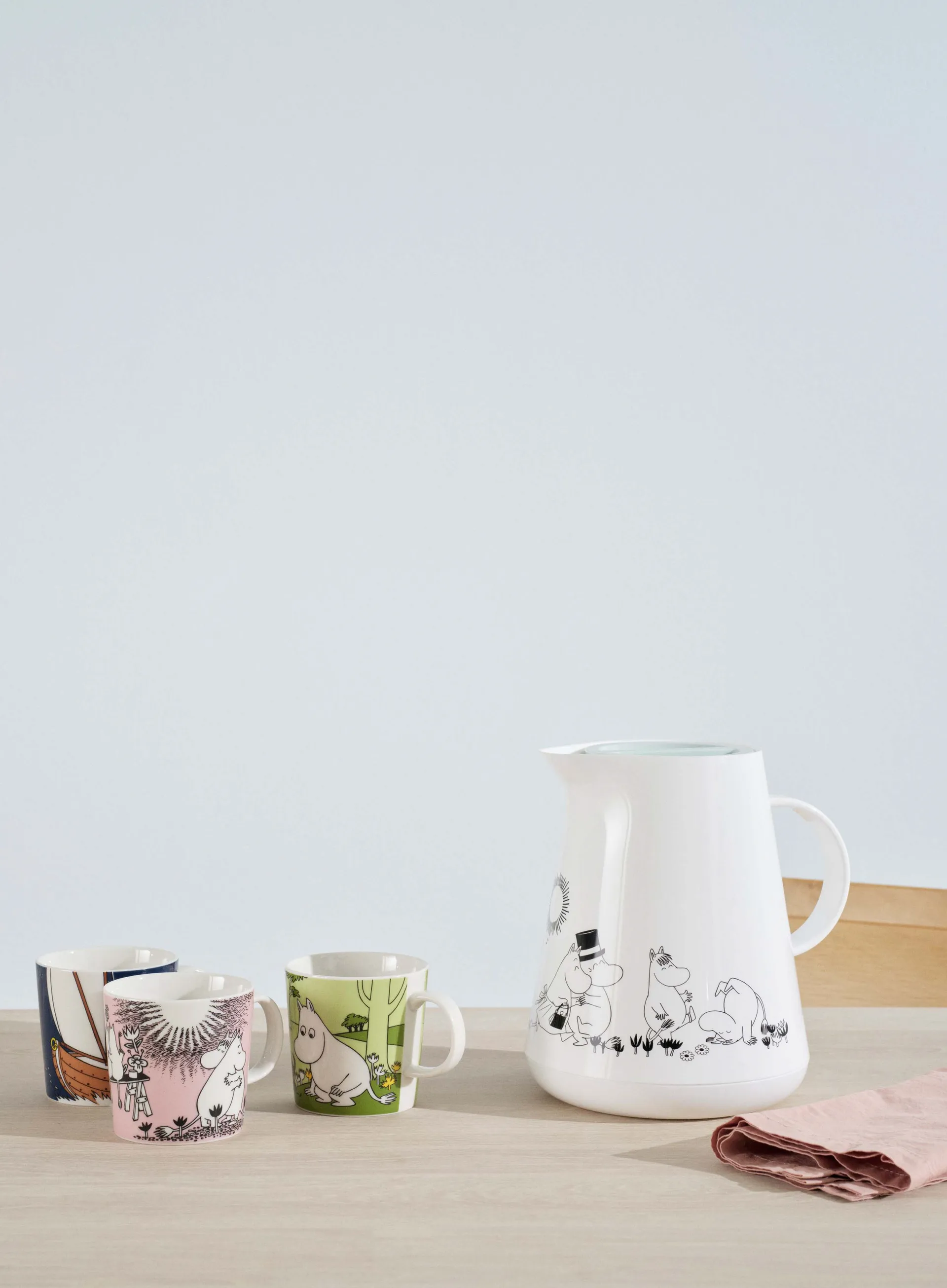 HOTTIE Mummi termoskanne 1 l, White-dusty green RIG-TIG