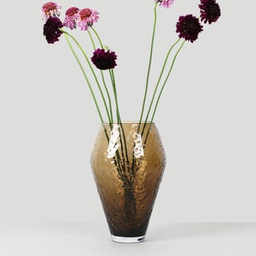 Crushed glassvase large - Sepia brown - Ro Collection