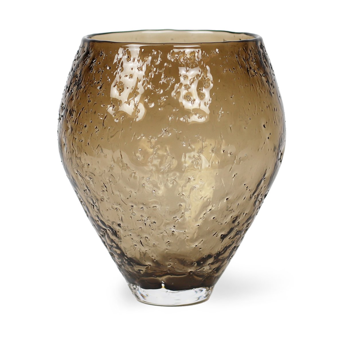 Bilde av Ro Collection Crushed glassvase medium Sepia brown