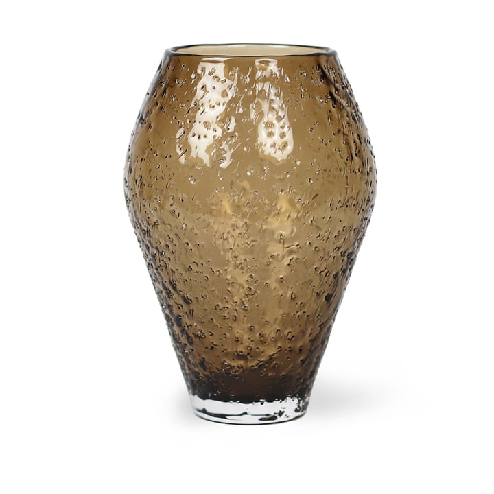 Crushed glassvase small - Sepia brown - Ro Collection
