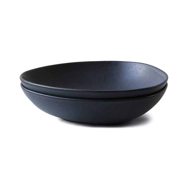 Deep plate no.52 2-stk. - Lava stone - Ro Collection