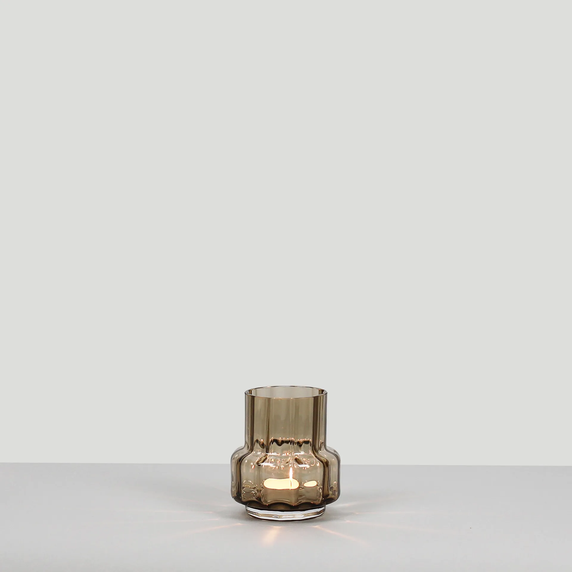 Hurrican reflections tealight no. 25, Sepia brown Ro Collection