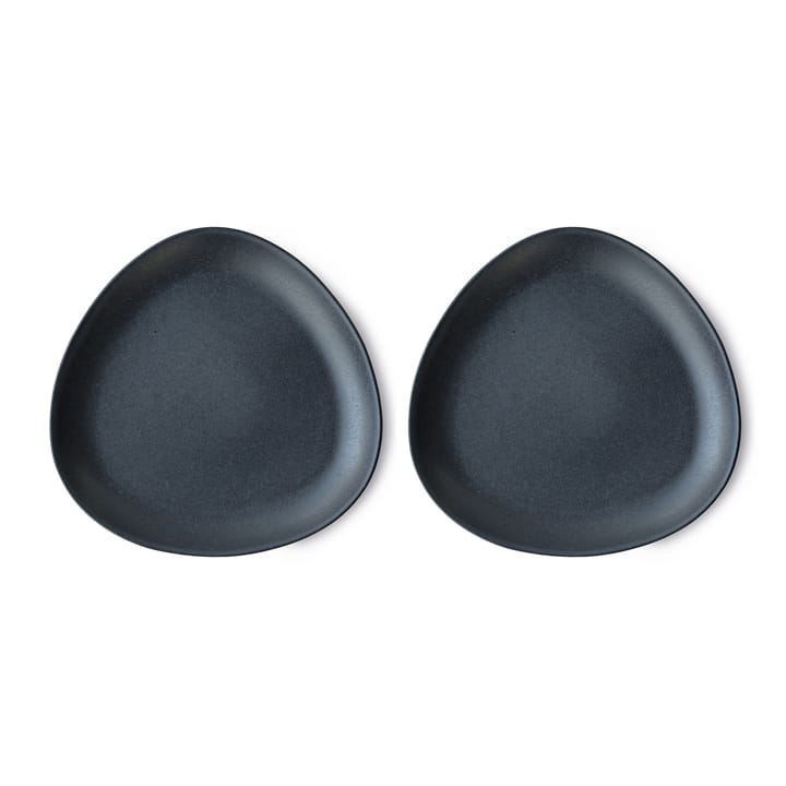 Plate no.34 2-stk. - Lava stone - Ro Collection