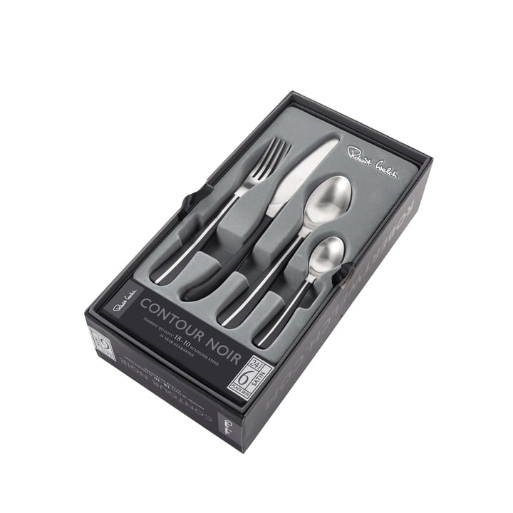 Contour bestikksett 24 deler, Svart Robert Welch