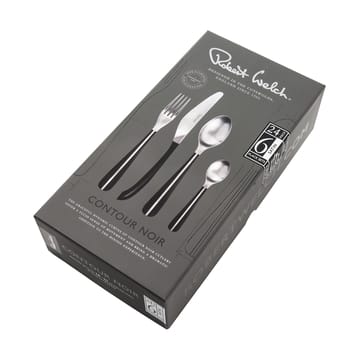 Contour bestikksett 24 deler - Svart - Robert Welch