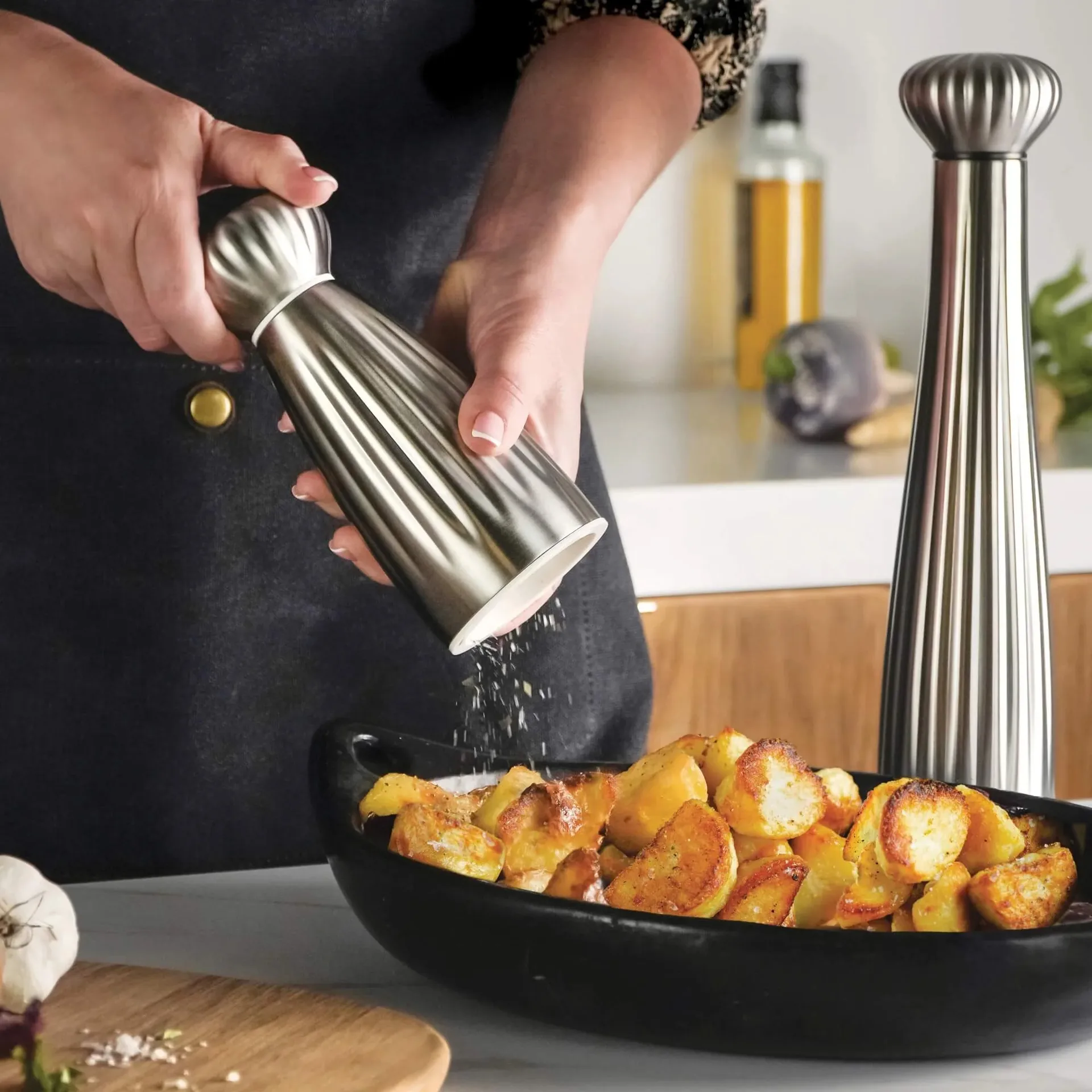 Palm Satin salt kvern, Small-rustfritt stål Robert Welch