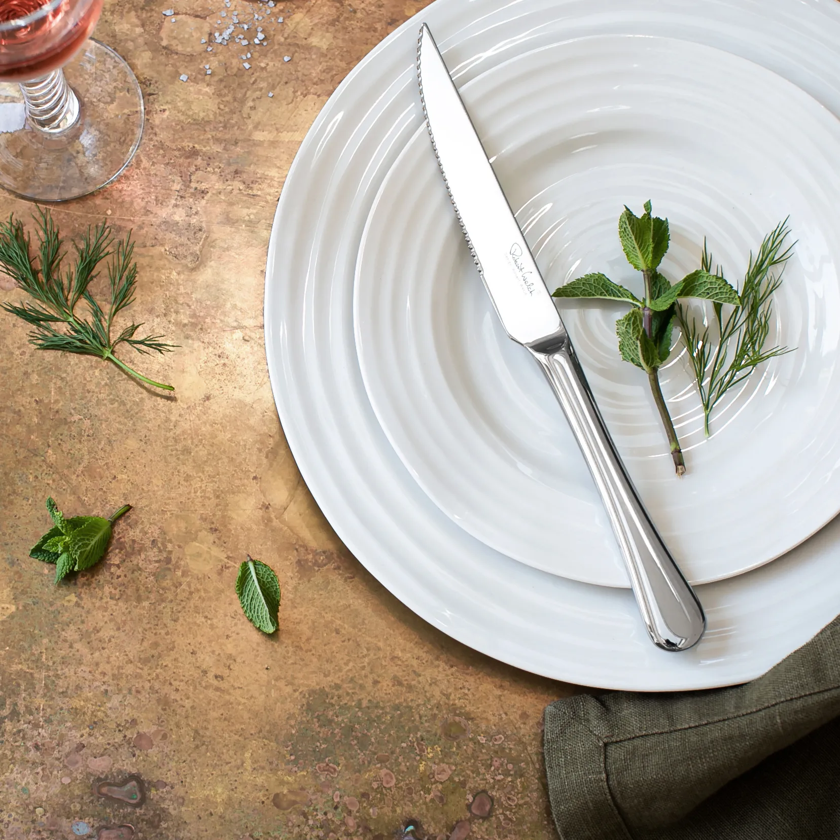 Radford stekekniv blank, Rustfritt stål Robert Welch