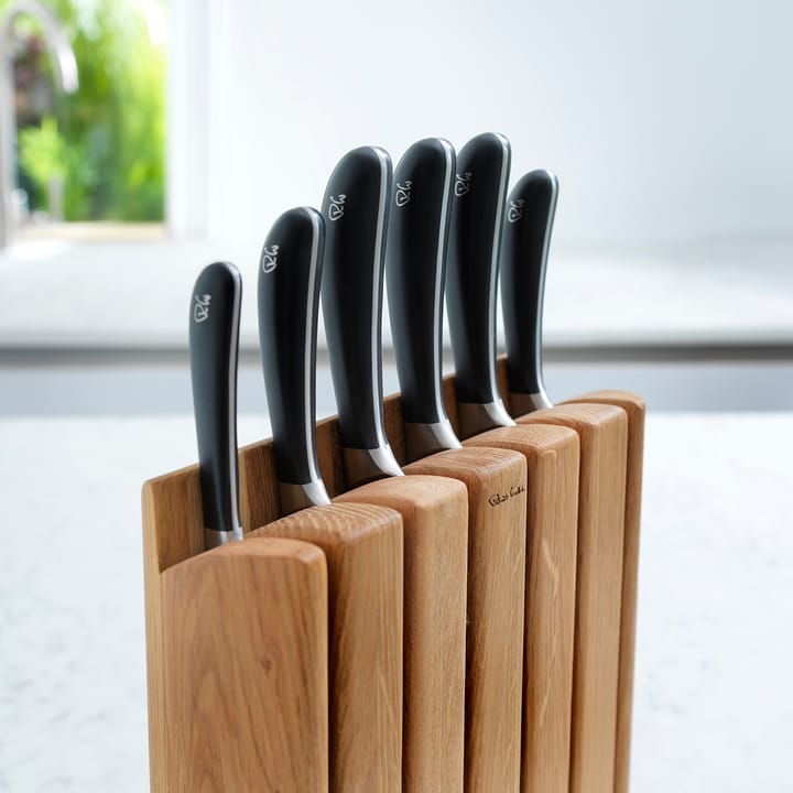Signature Book Oak knivblokk sett 7 deler, Eik Robert Welch