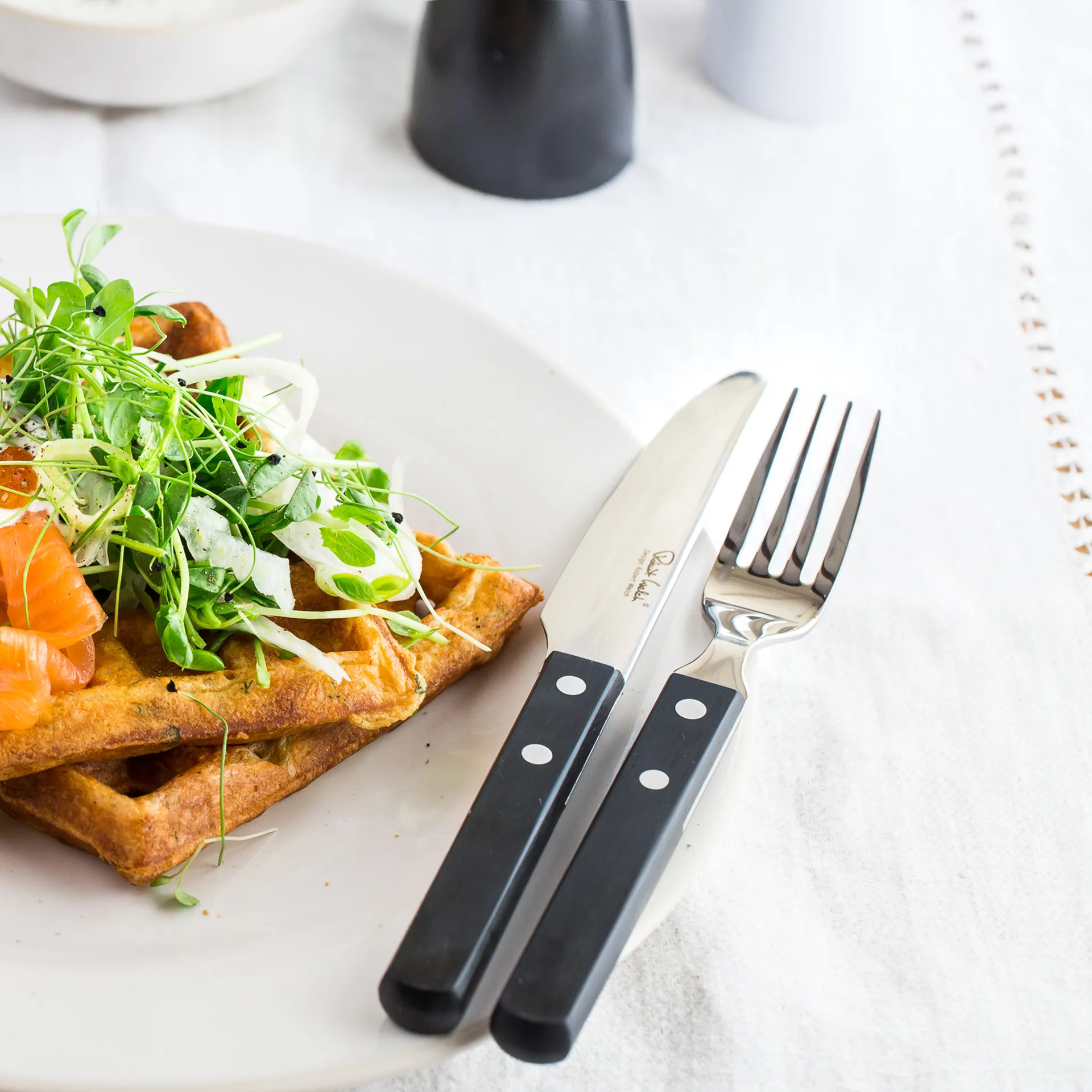 Trattoria bestikksett 56 deler, Svart Robert Welch