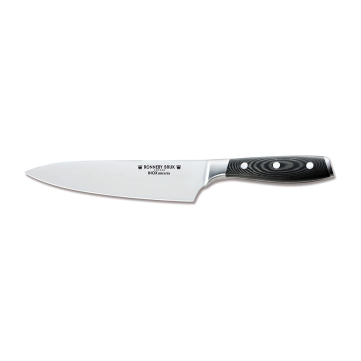 Inox fransk kokkekniv 20 cm - Rustfritt stål-Micarta - Ronneby Bruk