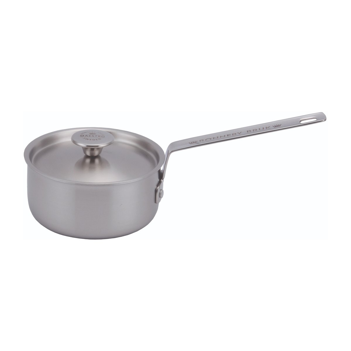 Ronneby Bruk Inox kasserolle rustfri med lokk 1,2 l