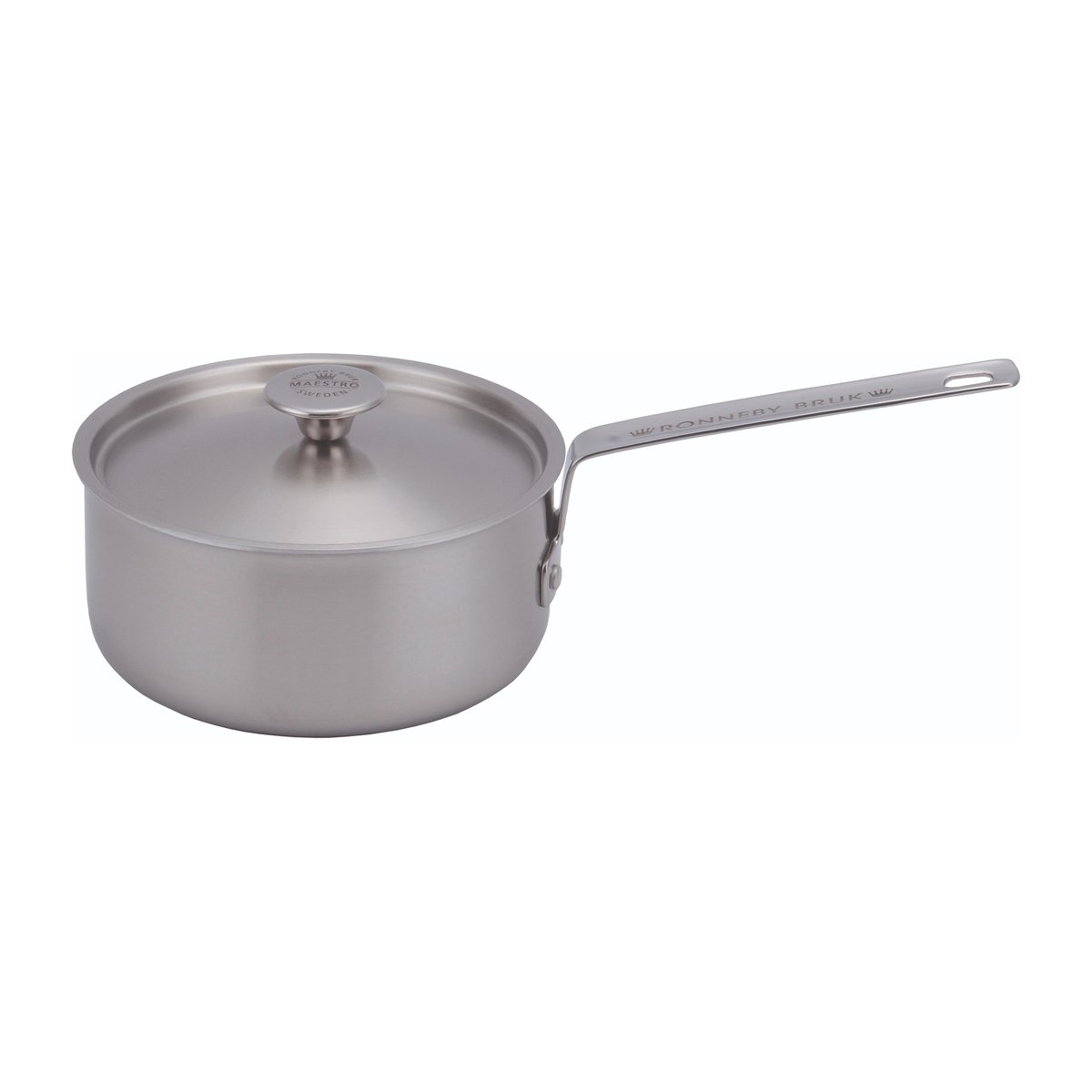 Ronneby Bruk Inox kasserolle rustfri med lokk 2,4 l