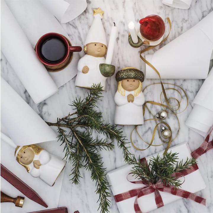 Adventsbarn Lucia, hvit-grønn Rörstrand